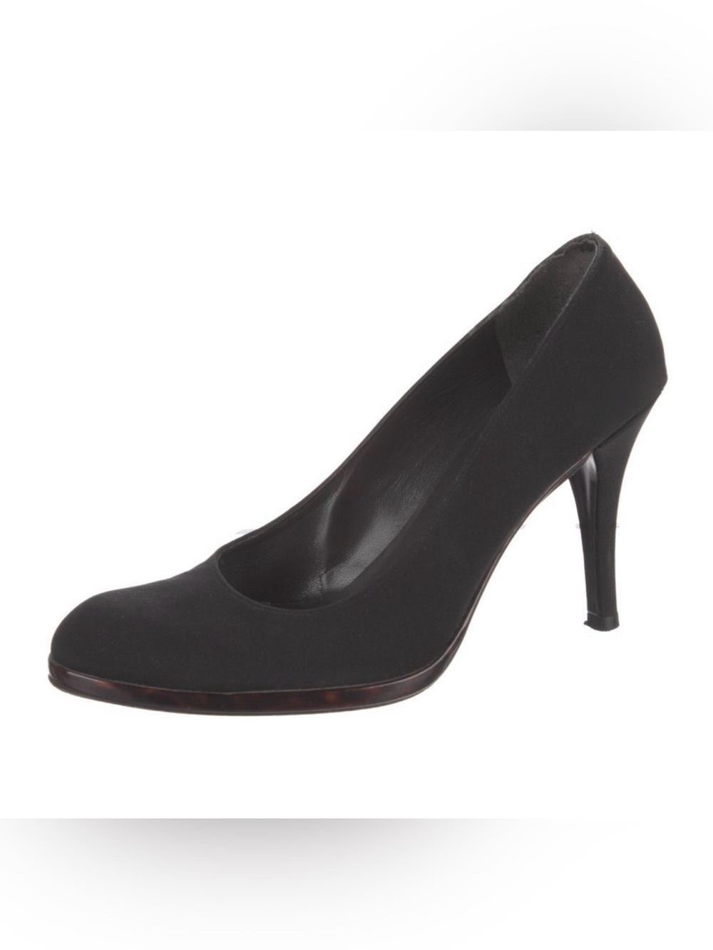 Stuart Weitzman Black Women's Round-Toe High Heel Pump